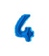 7" Number 4 Blue bag of 5pcs