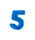 7" Number 5 Blue bag of 5pcs