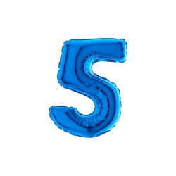 7" Number 5 Blue bag of 5pcs
