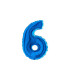 7" Number 6 Blue bag of 5pcs