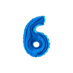 7" Number 6 Blue bag of 5pcs