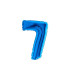 7" Number 7 Blue bag of 5pcs