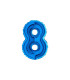 7" Number 8 Blue bag of 5pcs