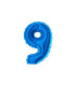7" Number 9 Blue bag of 5pcs
