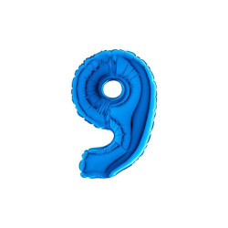 7" Number 9 Blue bag of 5pcs