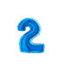7" Number 2 Blue bag of 5pcs