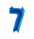 Mylar Blue miniloons number 7 (35cm) - pack 5 pcs.