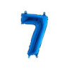 Mylar Blue miniloons number 7 (35cm) - pack 5 pcs.