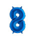 Mylar Blue miniloons number 8 (35cm) - pack 5 pcs.