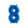 Mylar Blue miniloons number 8 (35cm) - pack 5 pcs.