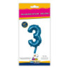 14" Number 3 Blue bag of 1pc
