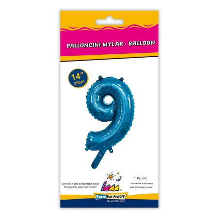 14" Number 9 Blue bag of 1pc