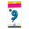 14" Number 9 Blue bag of 1pc