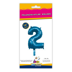 14" Number 2 Blue bag of 1pc