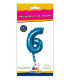 14" Number 6 Blue bag of 1pc