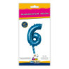 14" Number 6 Blue bag of 1pc