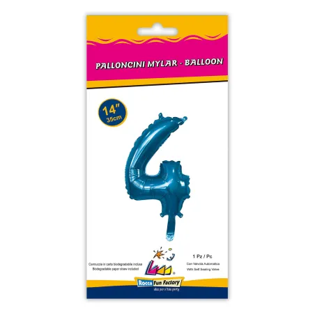 14" Number 4 Blue bag of 1pc