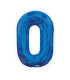 Mylar Number 0 Blue Helium Saver 34"/87 cm 1pc