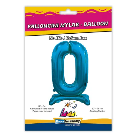 30" Standing Number 0 Blue bag of 1pc