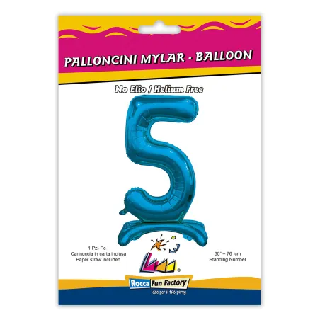 30" Standing Number 5 Blue bag of 1pc