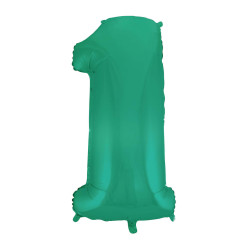 40" Number 1 Aquamarine bag of 1pc