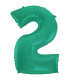 40" Number 2 Aquamarine bag of 1pc