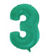 40" Number 3 Aquamarine bag of 1pc