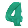 40" Number 4 Aquamarine bag of 1pc