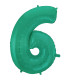 40" Number 6 Aquamarine bag of 1pc