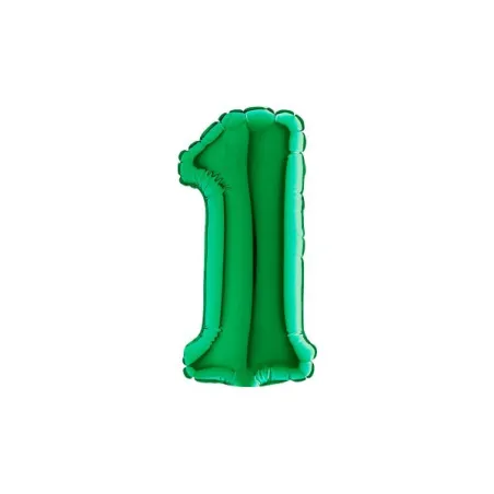 7" Number 1 Green bag of 5pcs