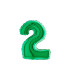 7" Number 2 Green bag of 5pcs