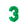 7" Number 3 Green bag of 5pcs