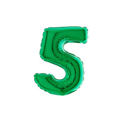 7" Number 5 Green bag of 5pcs