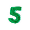 7" Number 5 Green bag of 5pcs