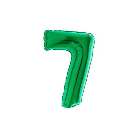 7" Number 7 Green bag of 5pcs