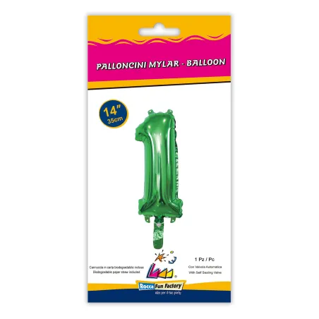 14" Number 1 Green bag of 1pc