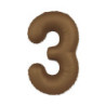 34" Number 3 Slim Mate Choco Brown bag of 1pc