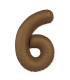 34" Number 6 Slim Mate Choco Brown bag of 1pc