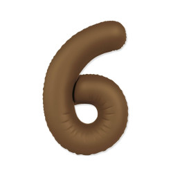 34" Number 6 Slim Mate Choco Brown bag of 1pc