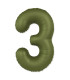 34" Number 3 Slim Mate Green Olive bag of 1pc