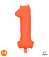 34" Number 1 Slim Orange Neon bag of 1pc