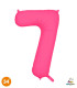 34" Number 7 Slim Neon Fuchsia bag of 1pc