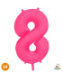 34" Number 8 Slim Neon Fuchsia bag of 1pc