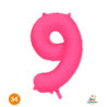 34" Number 9 Slim Neon Fuchsia bag of 1pc