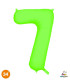 34" Number 7 Slim Neon Green bag of 1pc