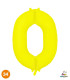 34" Number 0 Slim Neon Yellow bag of 1pc