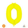 34" Number 0 Slim Neon Yellow bag of 1pc