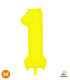 34" Number 1 Slim Neon Yellow bag of 1pc