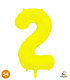 34" Number 2 Slim Neon Yellow bag of 1pc