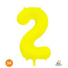 34" Number 2 Slim Neon Yellow bag of 1pc
